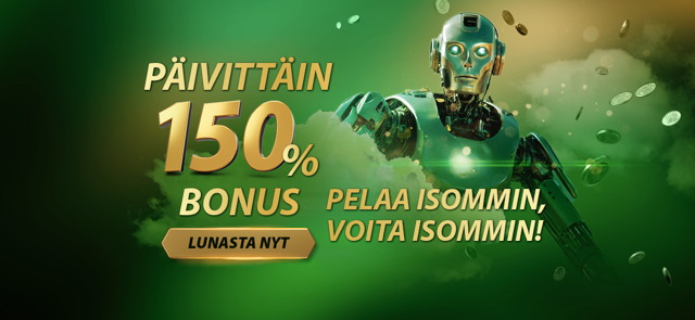 Joka Päivän Bonus 150 %!